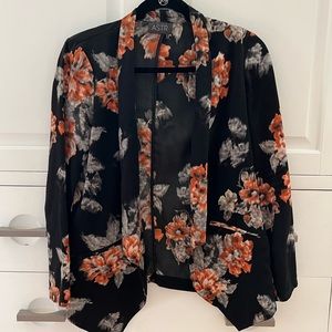 ASTR satin floral blazer/blouse, Size S